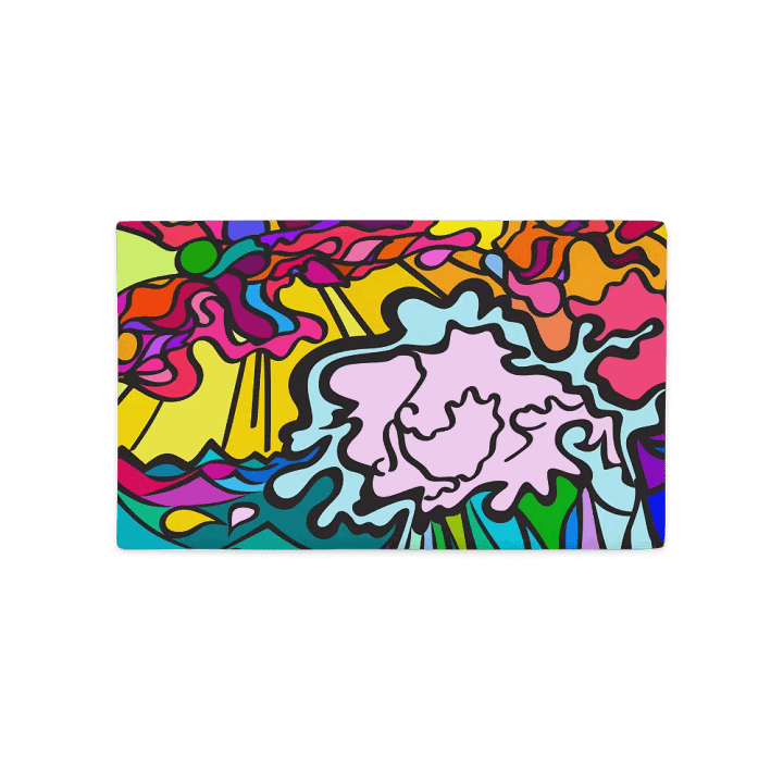 Vibrant Swirls Premium Pillow Case – Wave at Sunset product image (1)