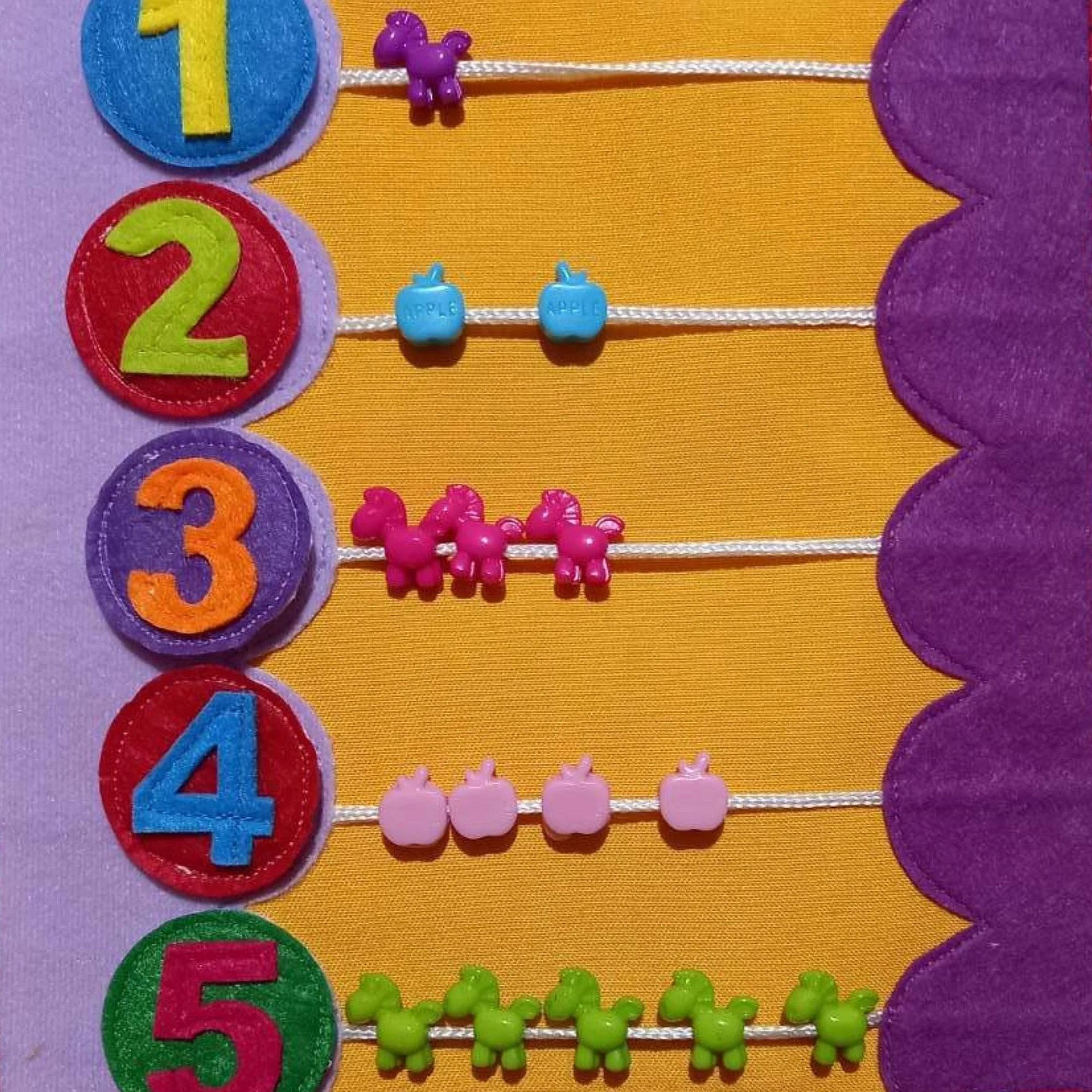 Personalized Montessori kids' felt busy book product image (5)
