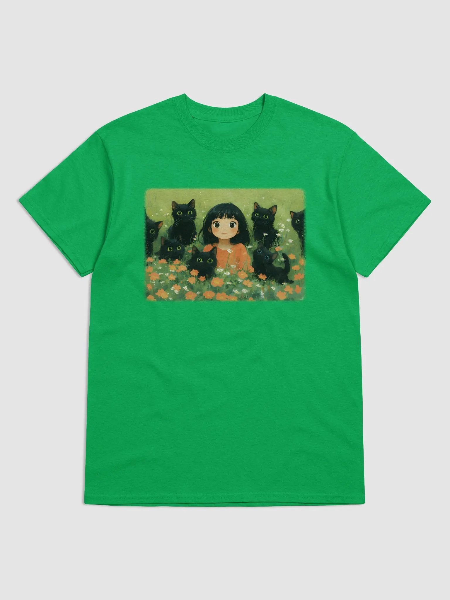 Cats with flowers, and a girl product image (10)