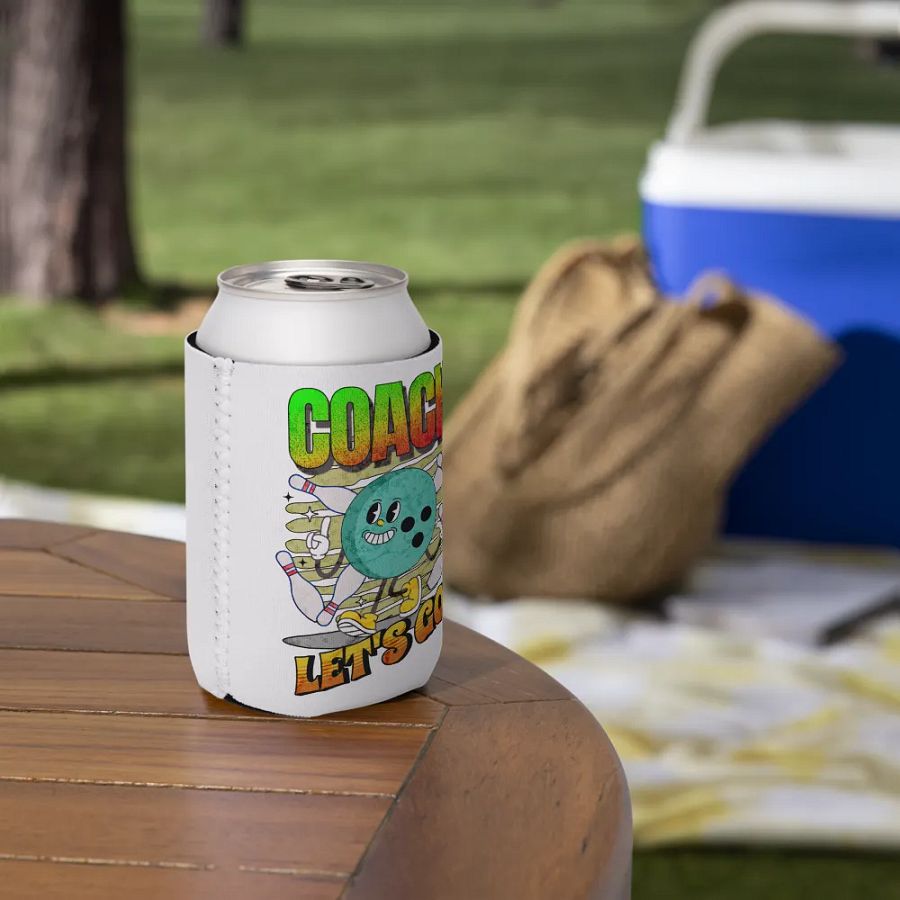 Retro Mascot Coach Bowling Can Cooler product image (6)