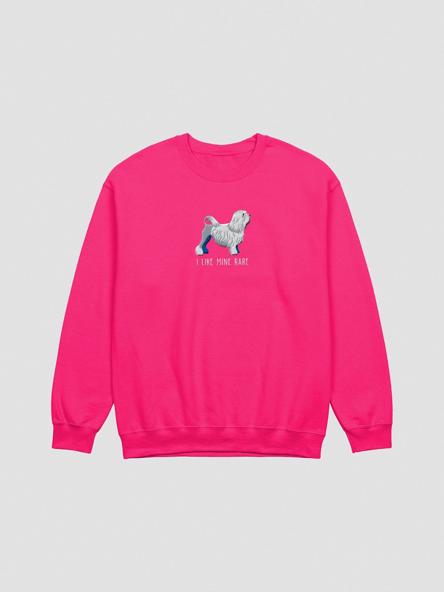 I Like Mine Rare Sweatshirt (Embroidered) of a Löwchen(White) product image (13)