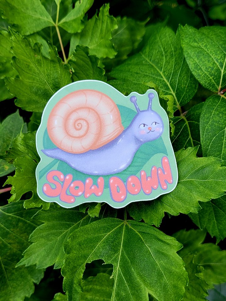 Slow Down Snail Sticker product image (1)