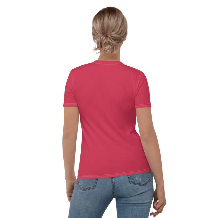 Plain Muted Red Light Summer Women's Crewneck Polyester Heavyweight Premium T-Shirt by Treasure Pie product image (8)
