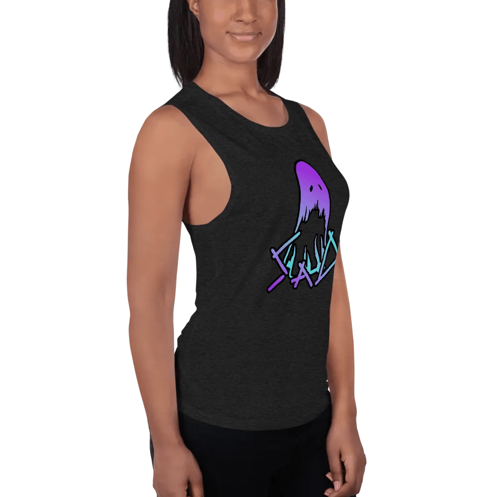 SaD Women's Style Tank Top Big Logo - Purple and Blue product image (3)