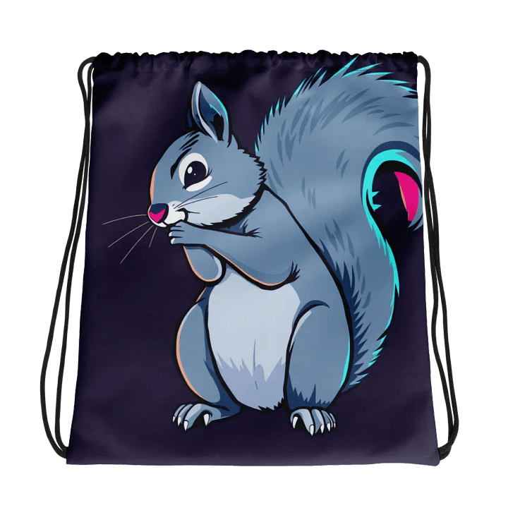 Whimsical Squirrel All-Over Drawstring Bag product image (1)