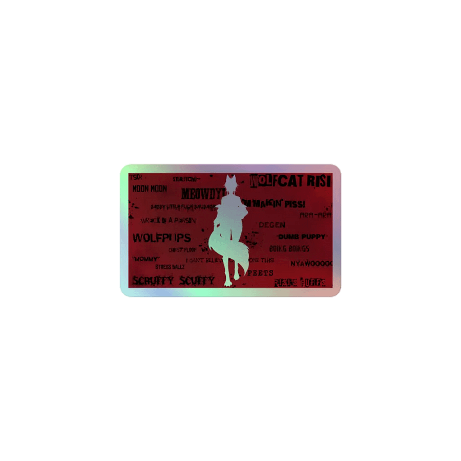 WolfcatRisi Word Wall Holographic Sticker product image (1)