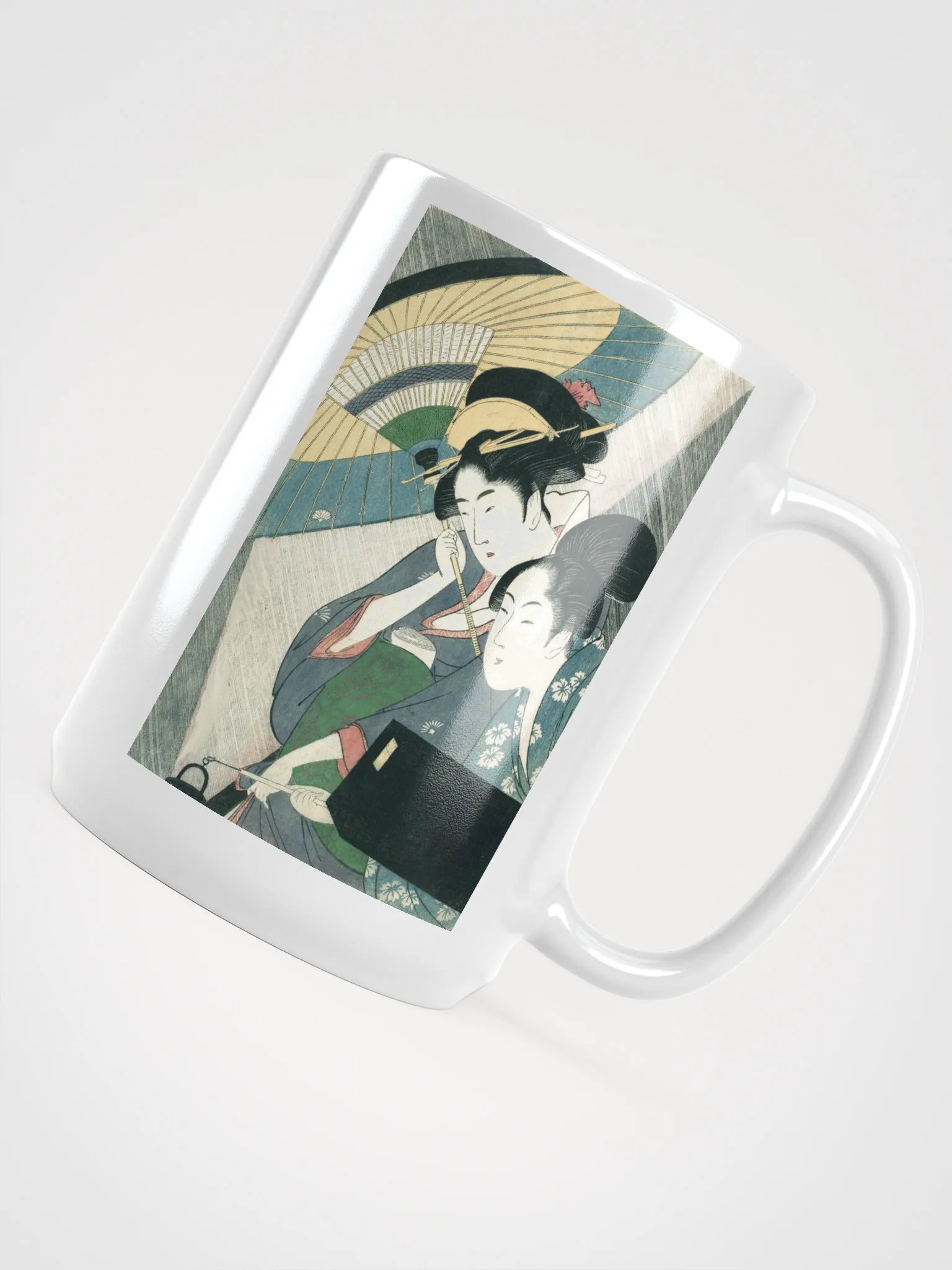 Two Japanese women with an umbrella Mug product image (4)