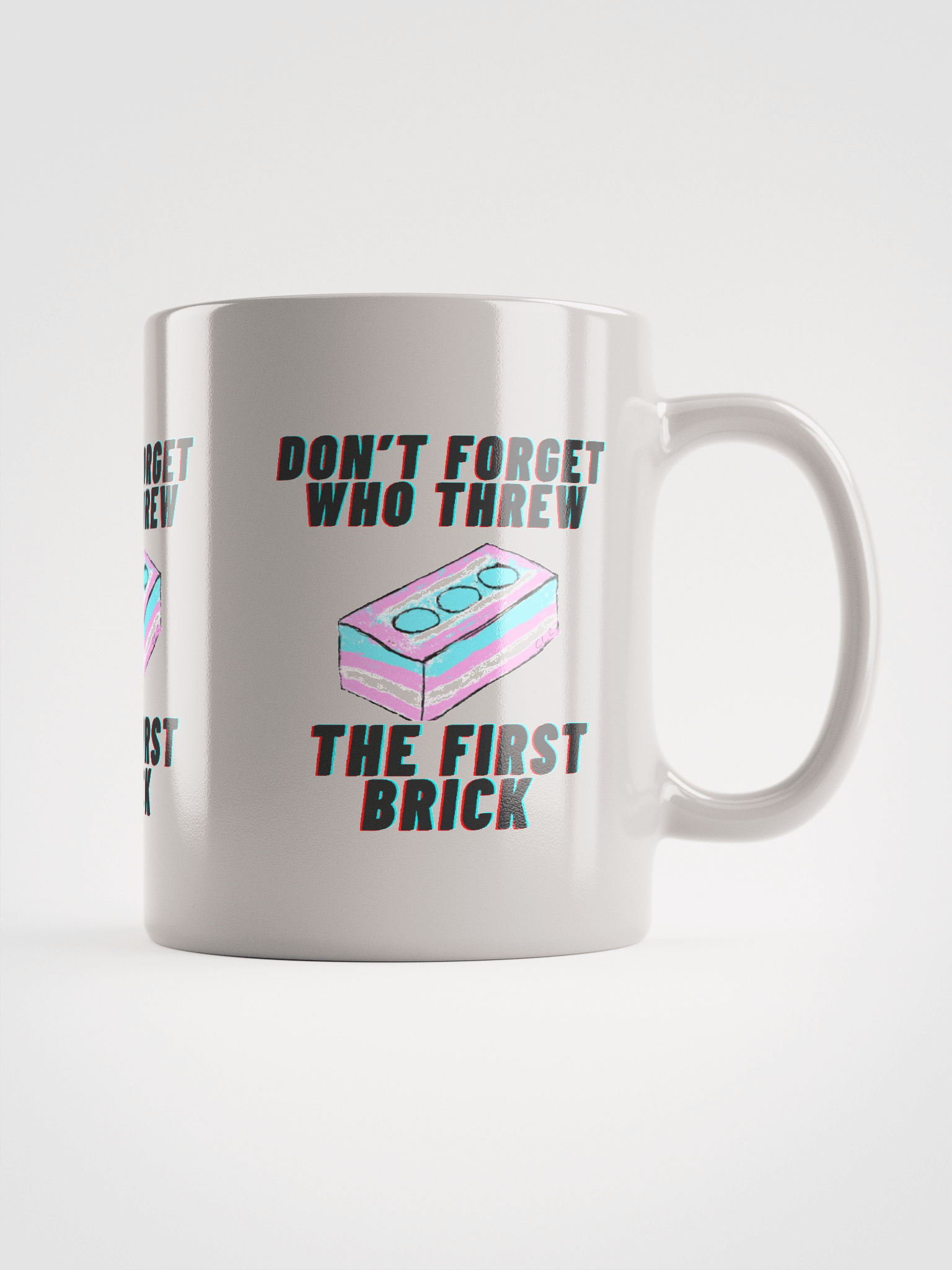 Don't Forget Who Threw The First Brick Mug-White product image (4)