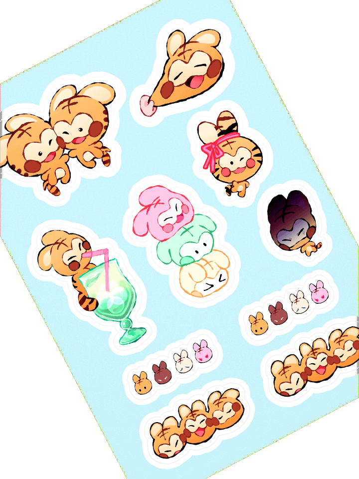 tigerbun stickersheet product image (1)