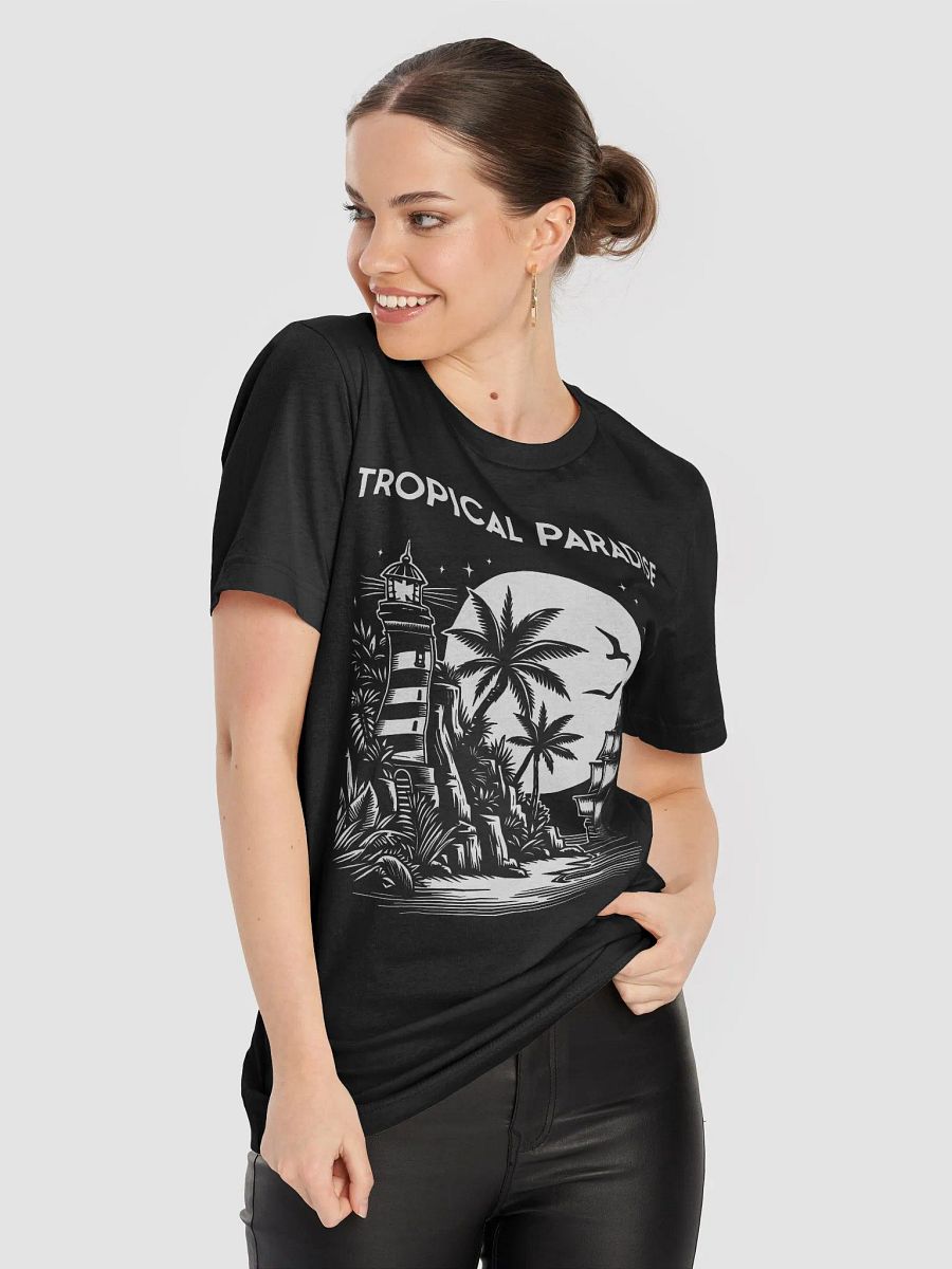 Tropical Paradise Line Drawing T-Shirt product image (5)
