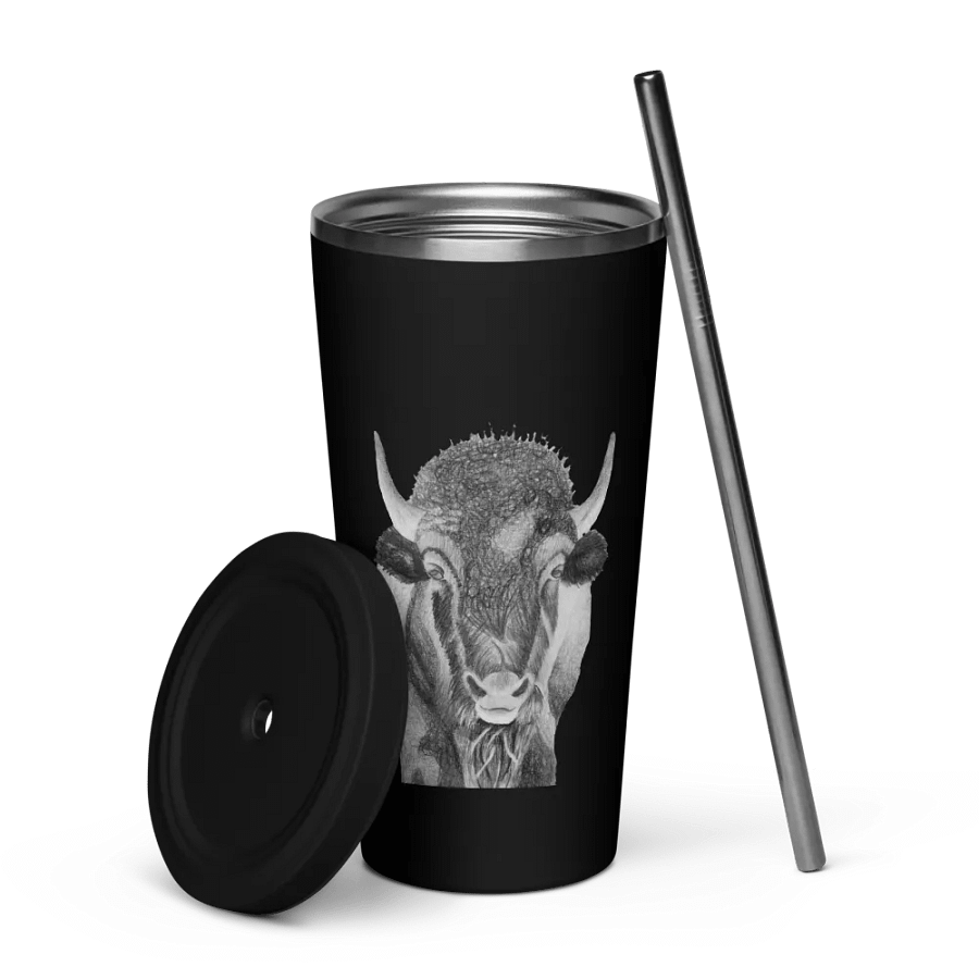 Bison Drawing Straw Cup product image (8)