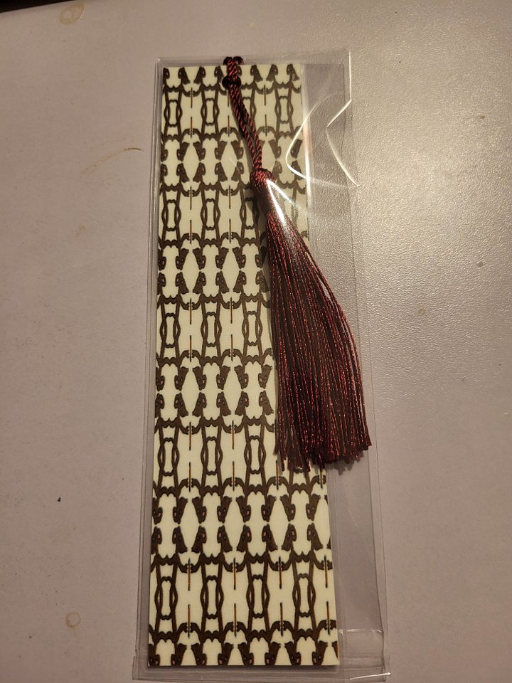 Cute Cartoon Girl Fancy Rat Pattern Laminated Bookmark with Tassel for the Rodent Loving Book Reader in Your Life product image (2)