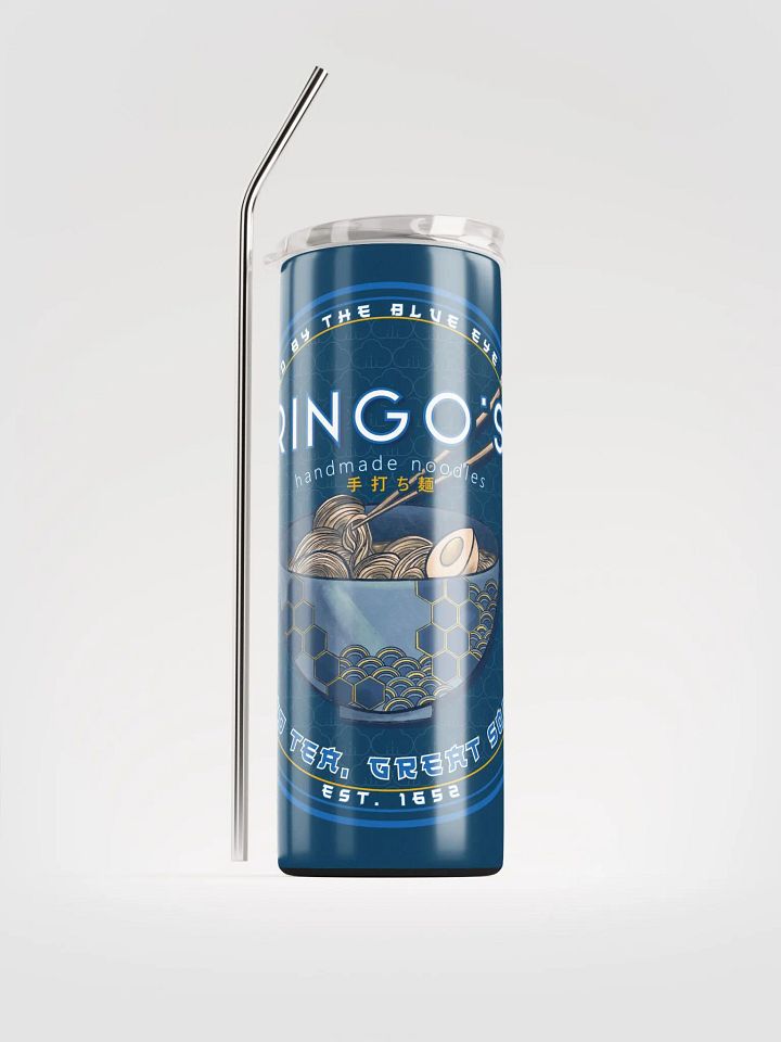 Ringo's Handmade Noodles Stainless Steel Water Bottle | Blue Eye Samurai Inspired product image (1)