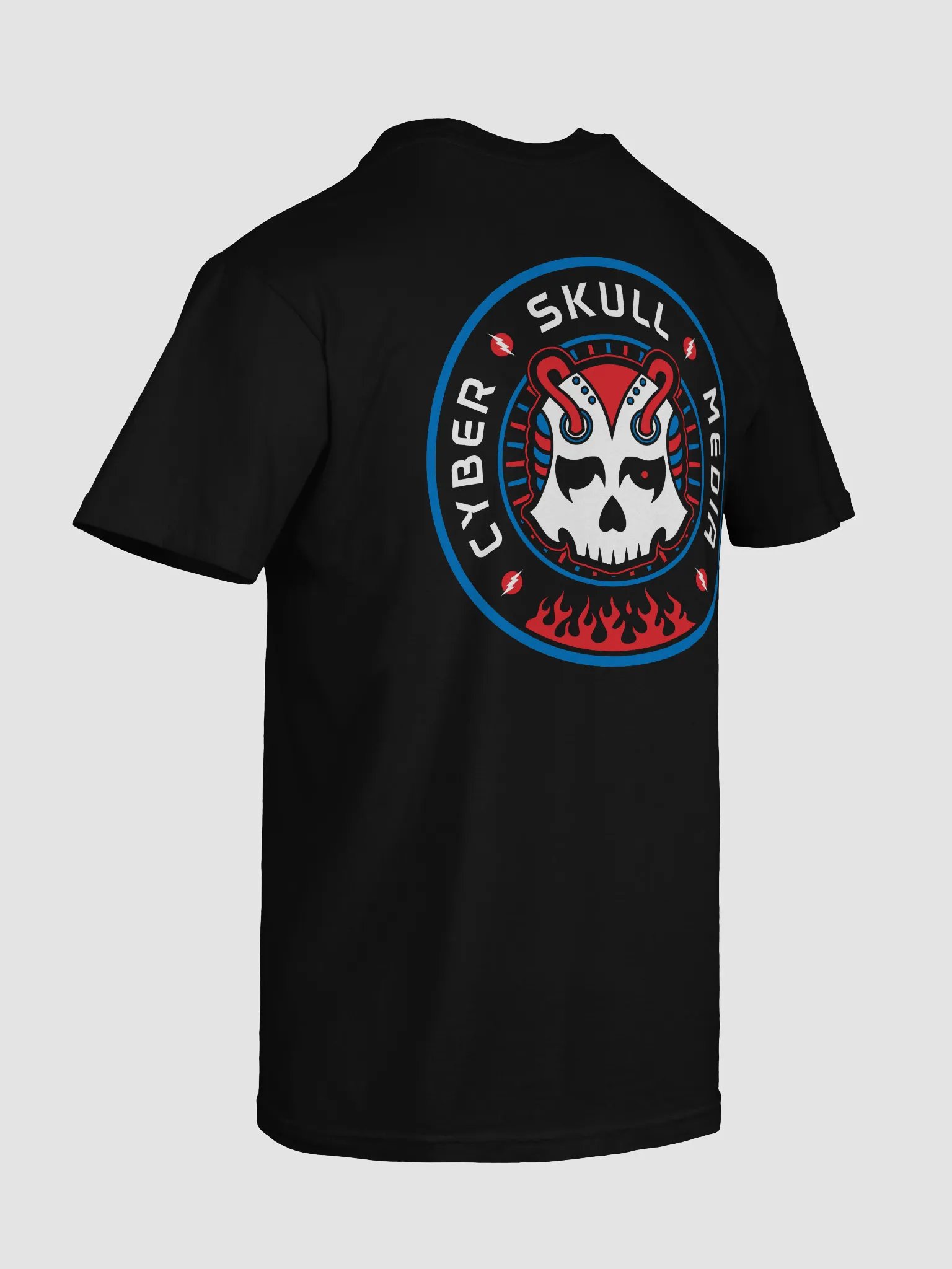 Red, White, & Blue Cyber Skull Media Logo Tee v2 (Premium) product image (8)