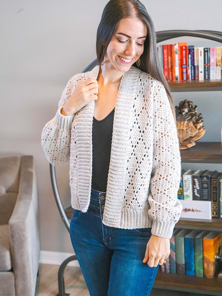 Diamond Crochet Cardigan Video Tutorial (9 Sizes) product image (6)