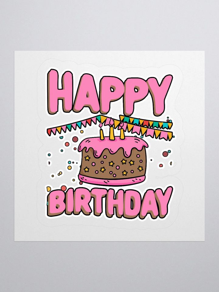 Happy Birthday (Chocolate Cake) Sticker product image (1)