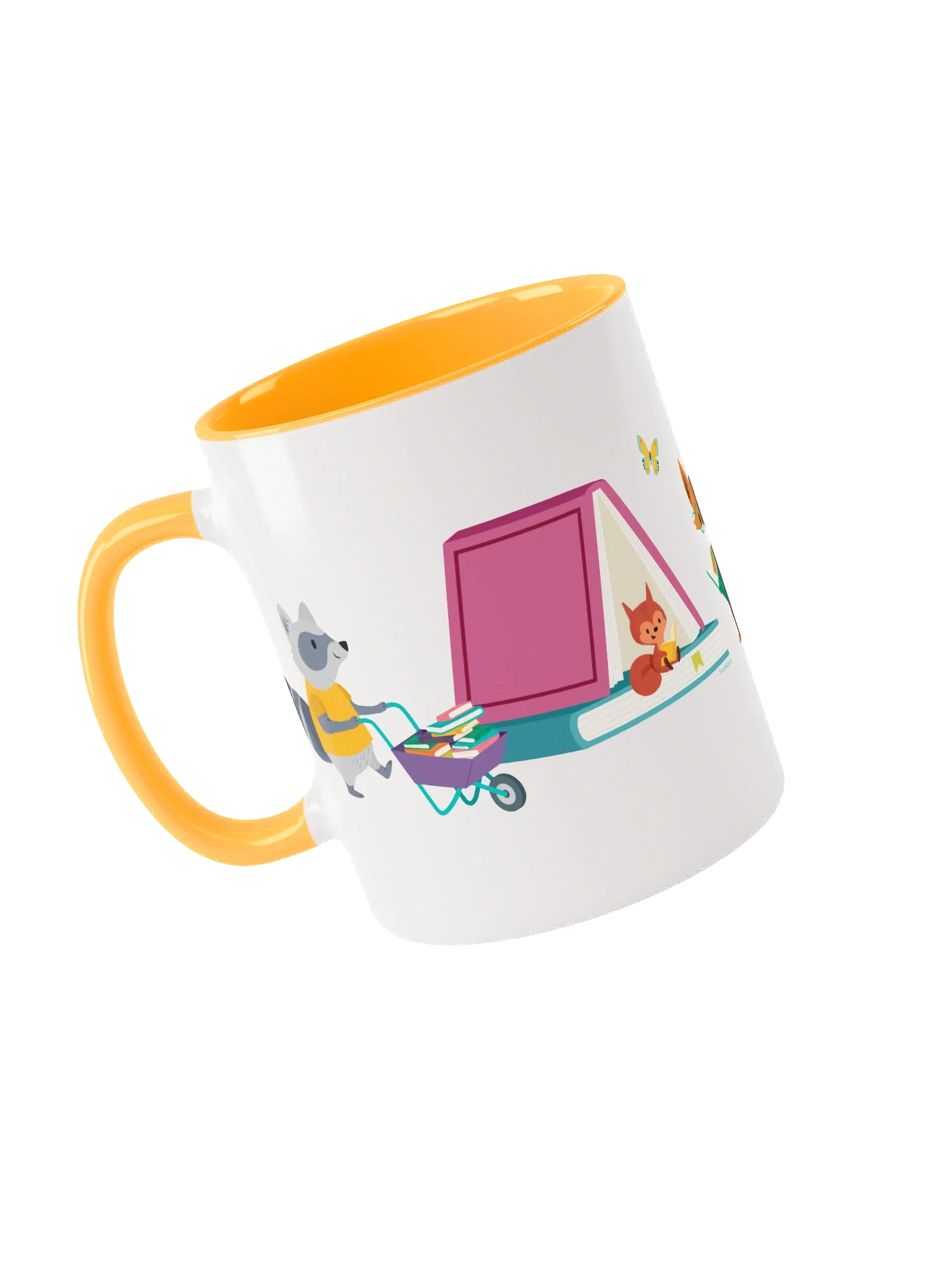 Wild About Reading 11oz Mug - Yellow Inside product image (3)