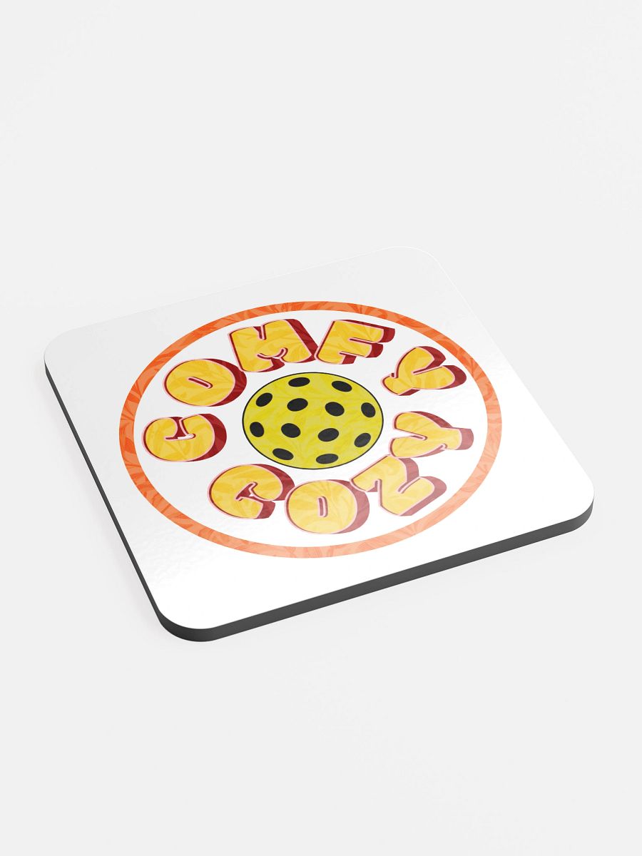 Comfy Cozy Pickleball Circle Funky Glossed Cork Coasters product image (3)