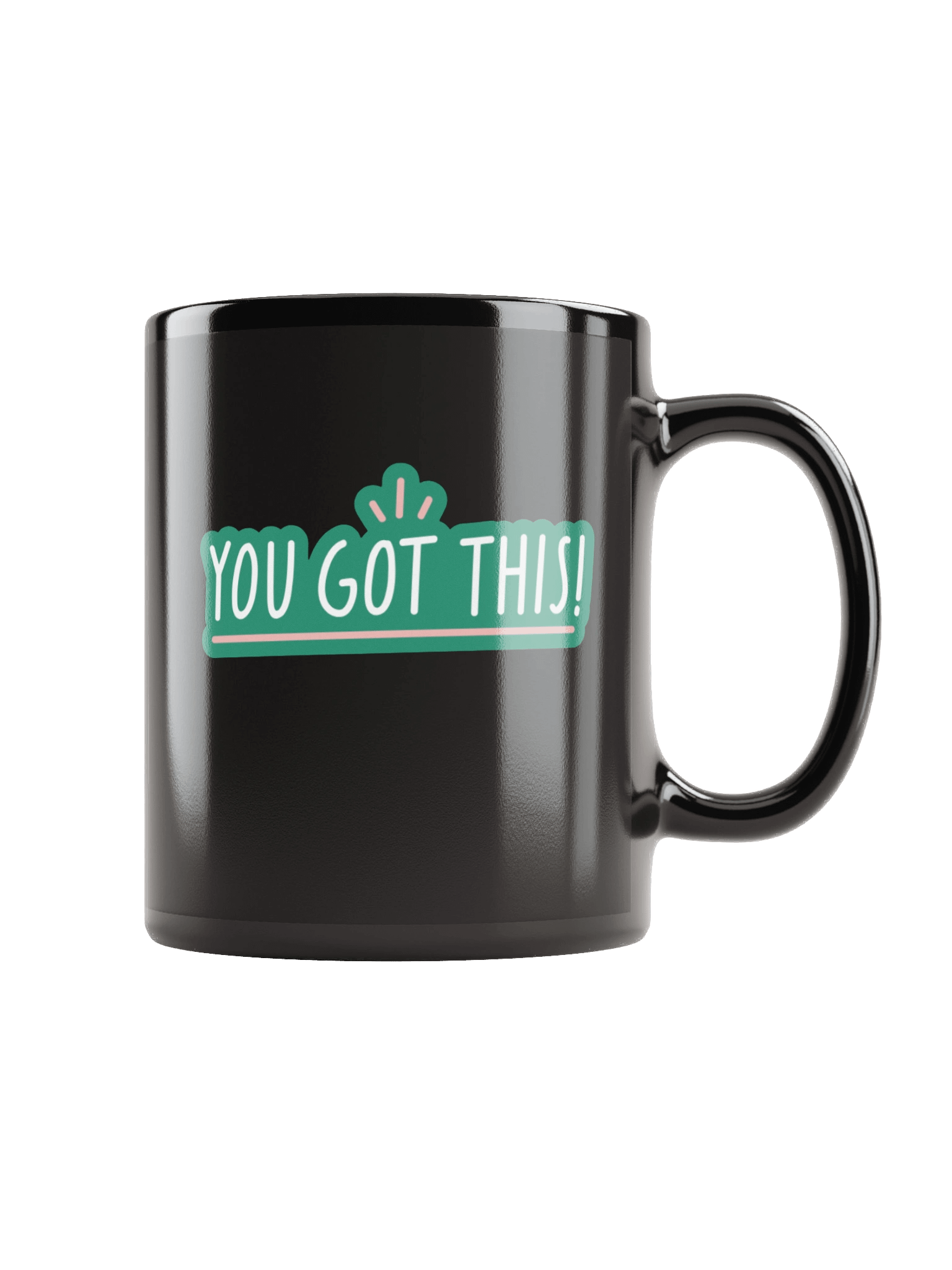 You Got This! Motivational Quote Black Coffee Mug product image (1)