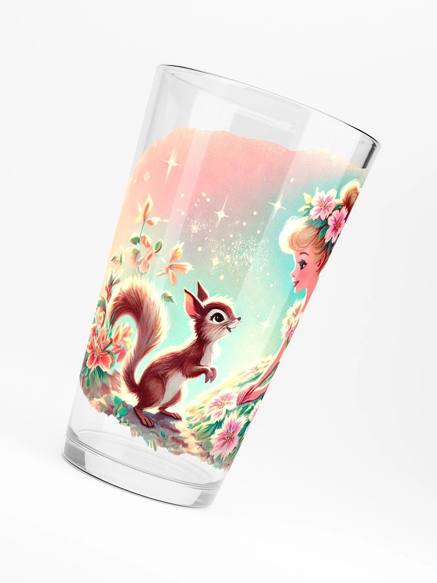 Flower Flower Fairy and Squirrel 16 oz Glass - Fairytale Glassware product image (6)