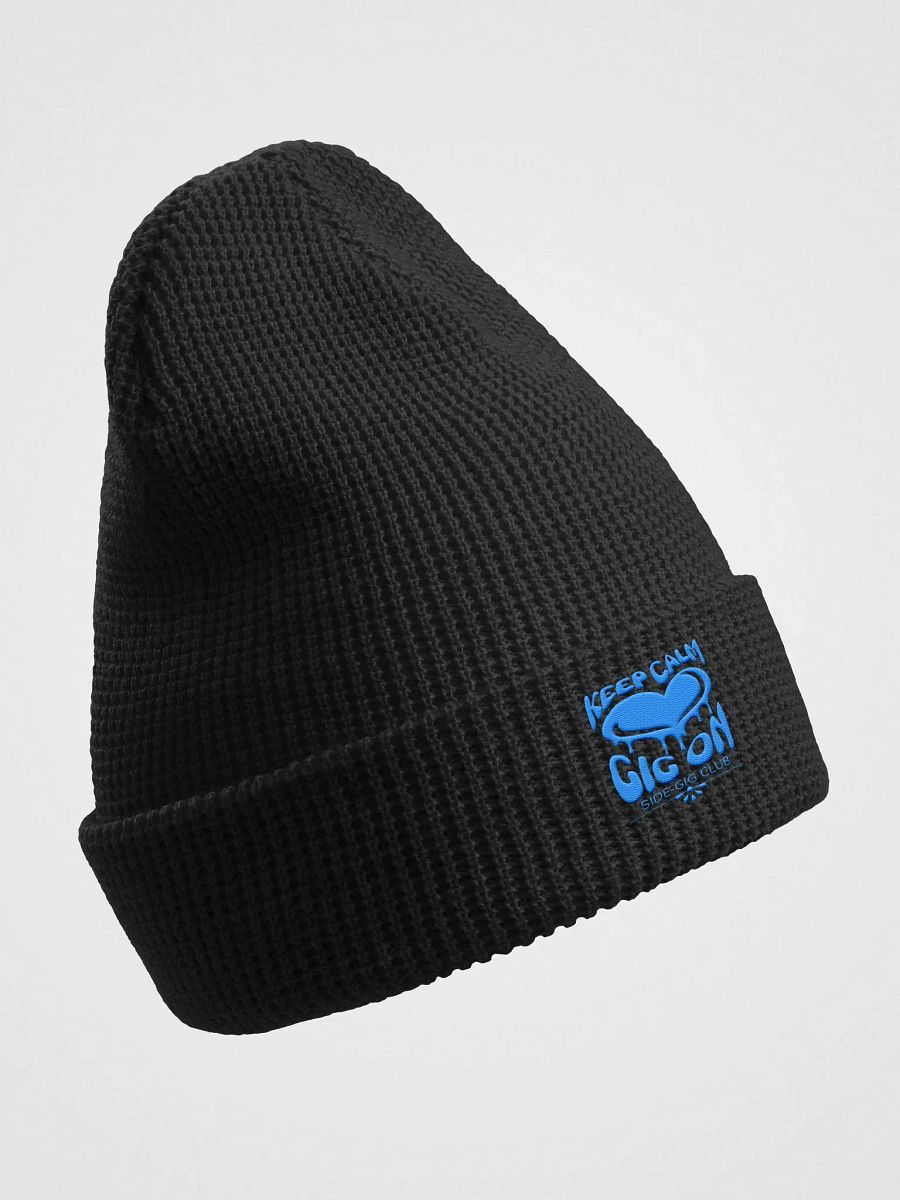 Keep Calm, Gig On Side-Gig Club Waffle Knit Beanie in Aqua/Teal product image (7)