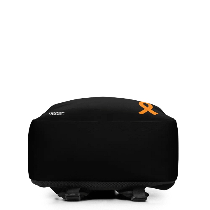 White HApex Gear White Logo Cancer Awareness Orange Ribbon. Black Minimalist Backpack product image (2)