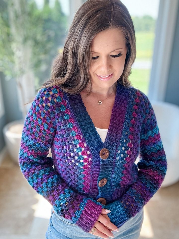 Cascade Mountain Cardigan Crochet Pattern product image (1)
