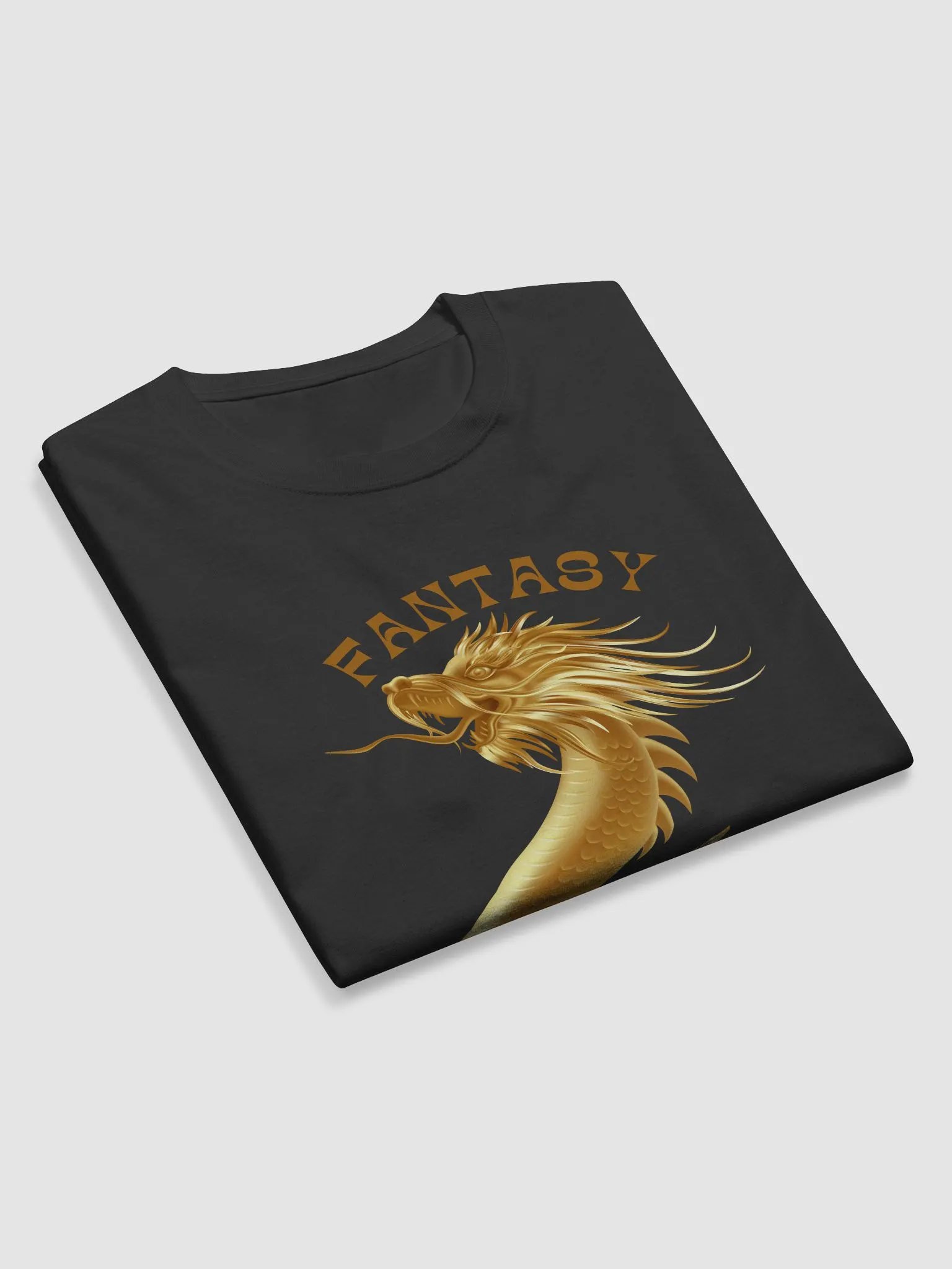 Fantasy Writer Dragon long sleeve shirt - Black/Gold product image (5)