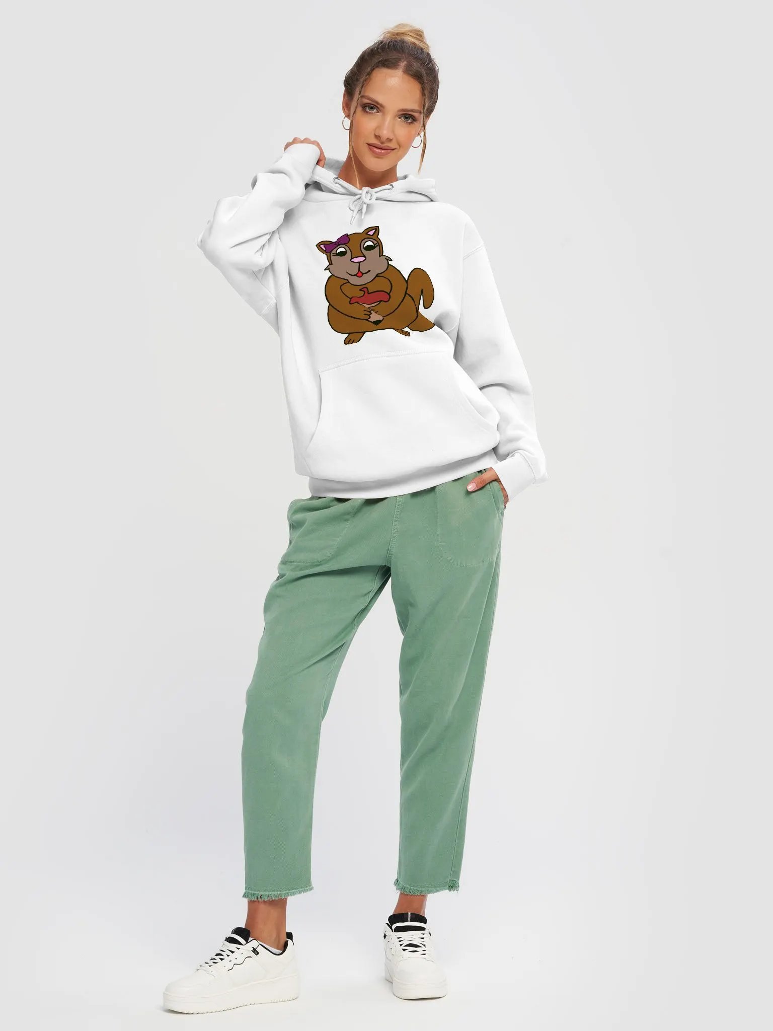 Whimsical Squirrel Acorn Hoodie product image (3)