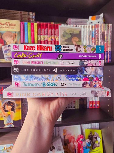 TONS of new shoujo volume releases from Viz this month!! Including the return of Not Your Idol which I'm so excited about ✨️❤️