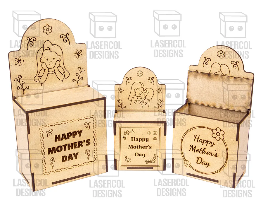 Mother's Day Gift Boxes (3 Sizes, 5 Styles) - Laser Cut Files product image (10)