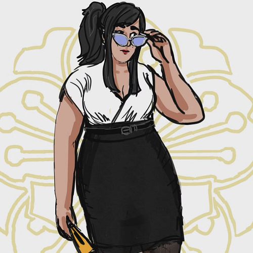 Dr. Isawa side-eyes the world's bullshit. #ConfluenceNovel #transcharacter #SapphicBooks