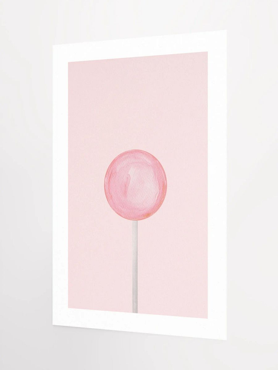Minimalist Pink Lollipop on Soft Blush Background Wall Art product image (3)