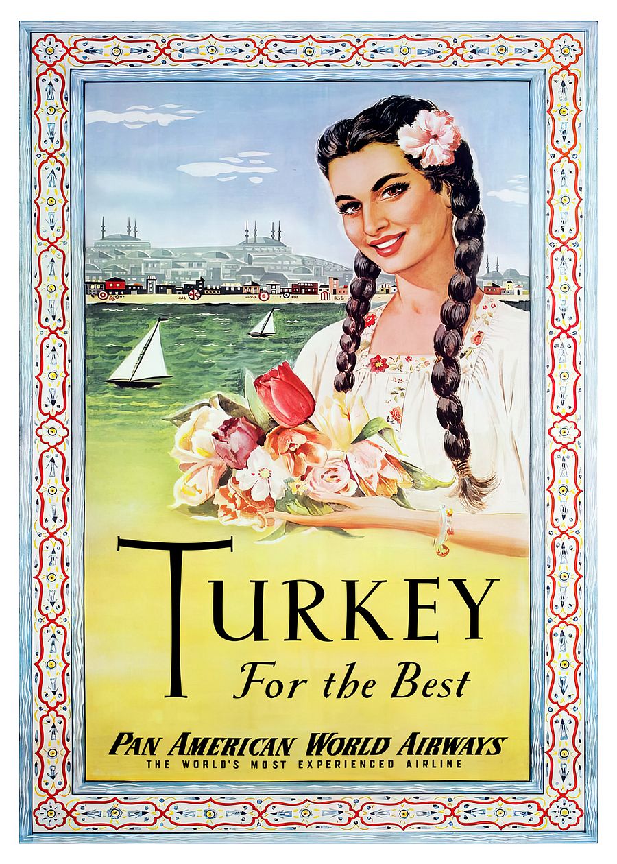 Istanbul, Turkey, 1950s — retro vintage travel poster, retro travel art, retro travel wall art product image (3)