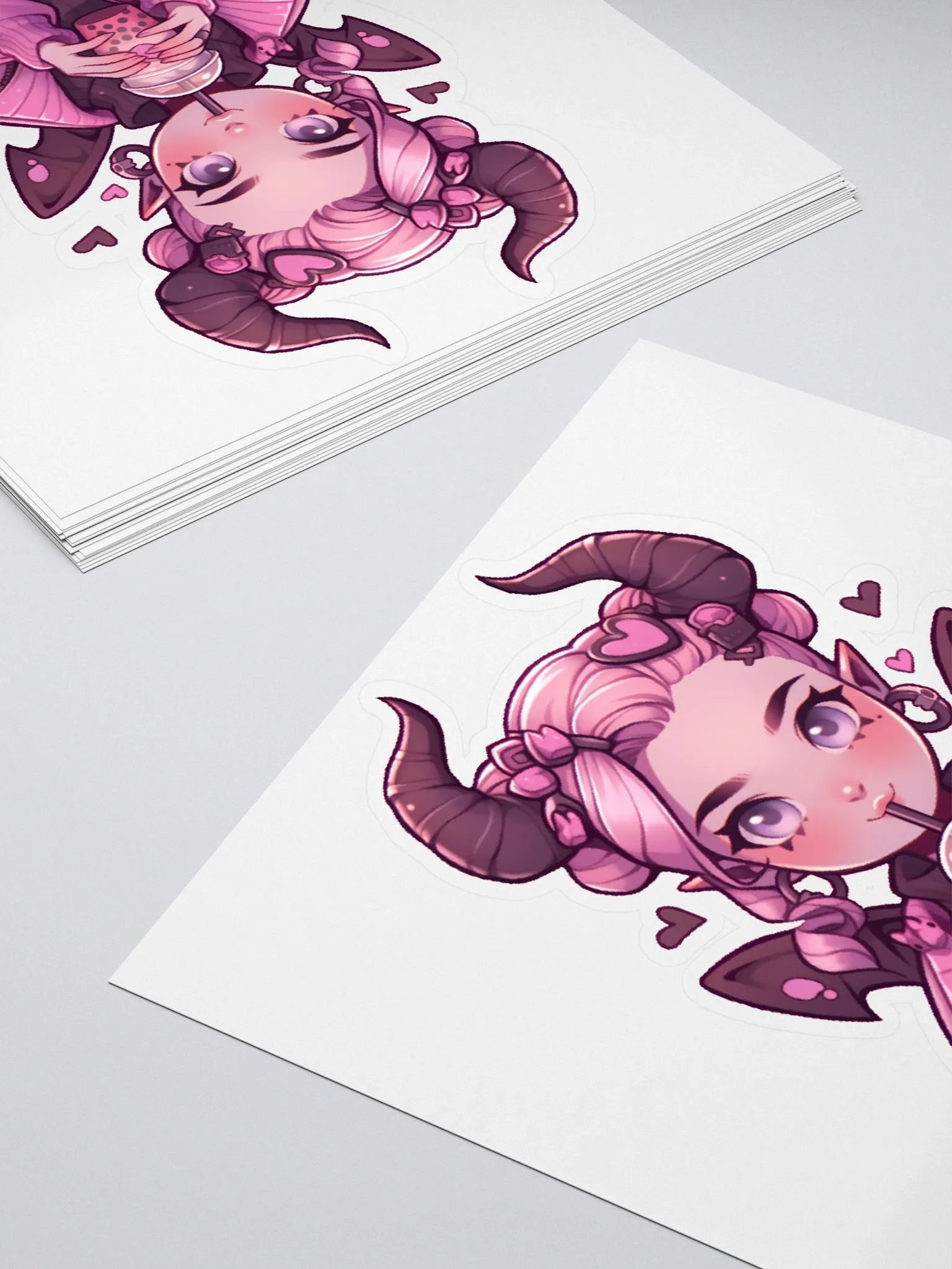 Lily, the Bubble Tea Succubus Sticker product image (11)
