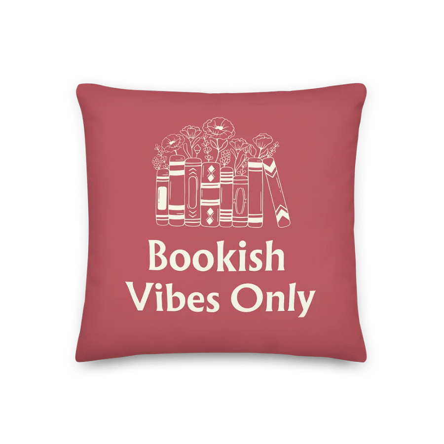 Bookish Vibes Only Floral Pillow - Pink product image (6)