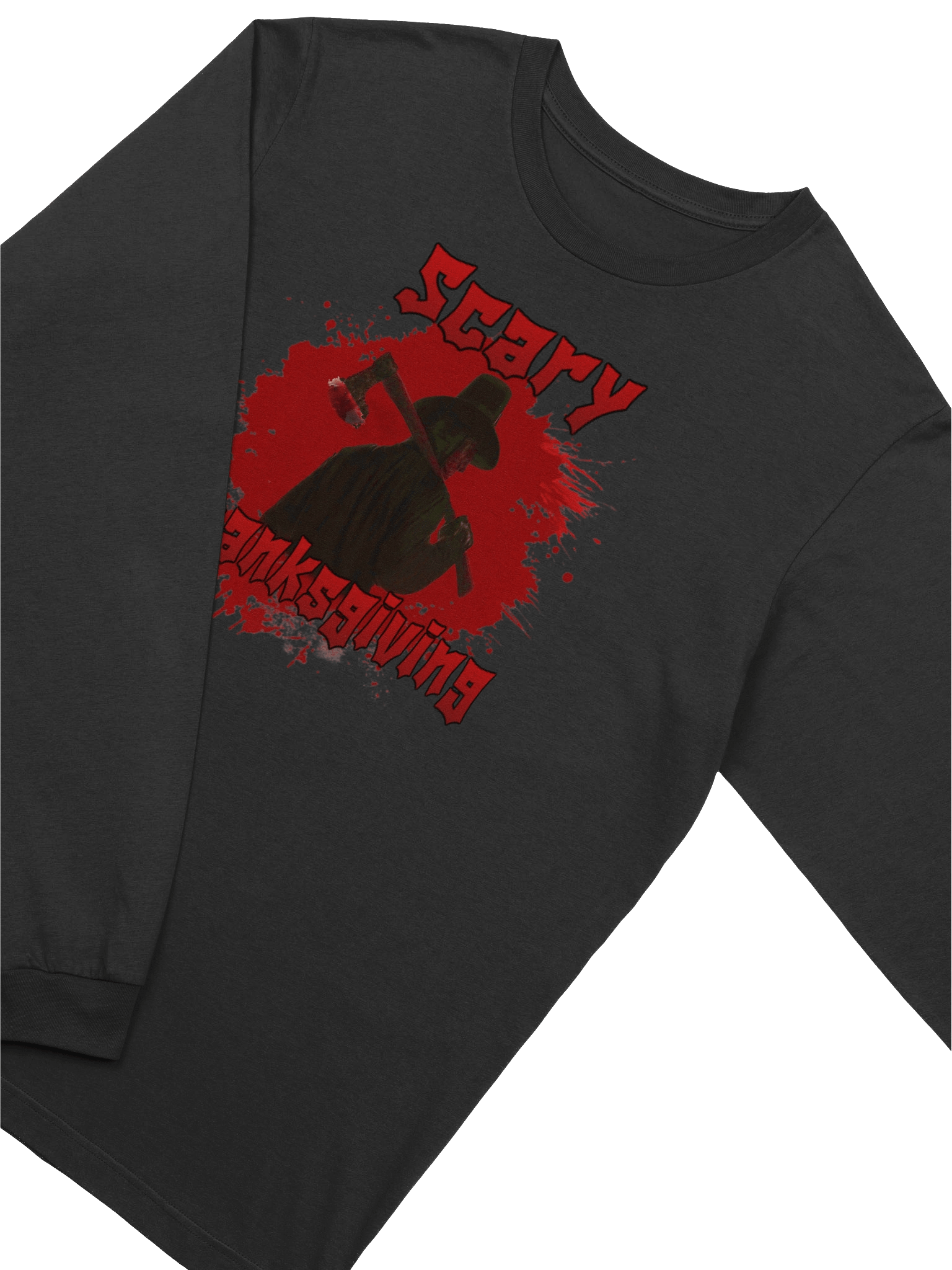 Horror Thanksgiving Silhouette Long Sleeve Tee product image (22)