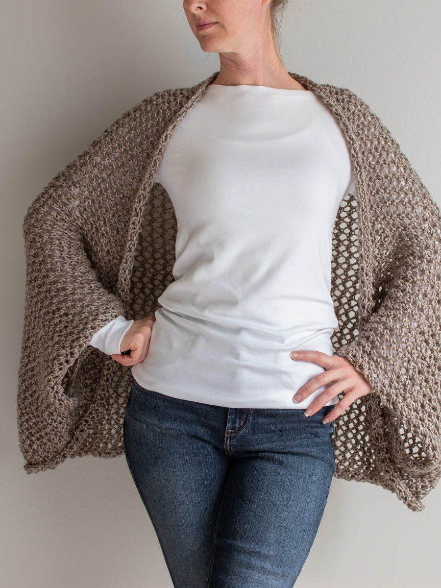 Summer Lace Rectangle Shrug Knitting Pattern - Resolve product image (2)