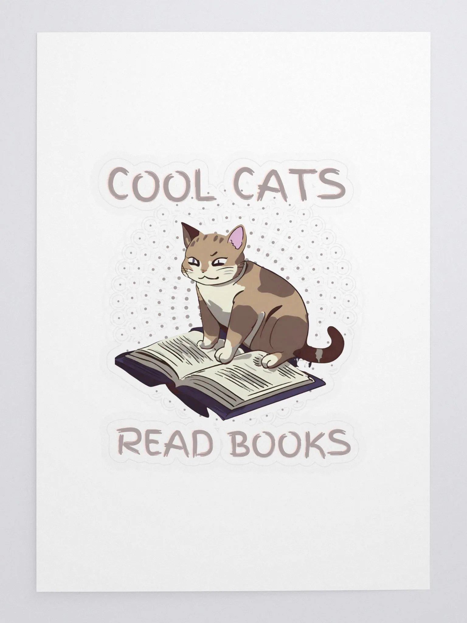 Cool Cats Read Books Die Cut Sticker product image (3)