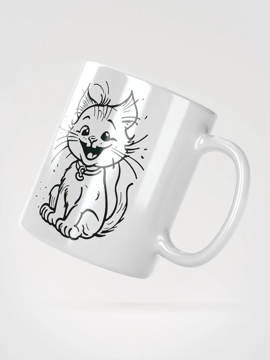 Playful Cartoon Cat Outline Mug product image (6)