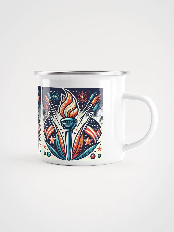 Patriotic Torch Enamel Mug product image (1)