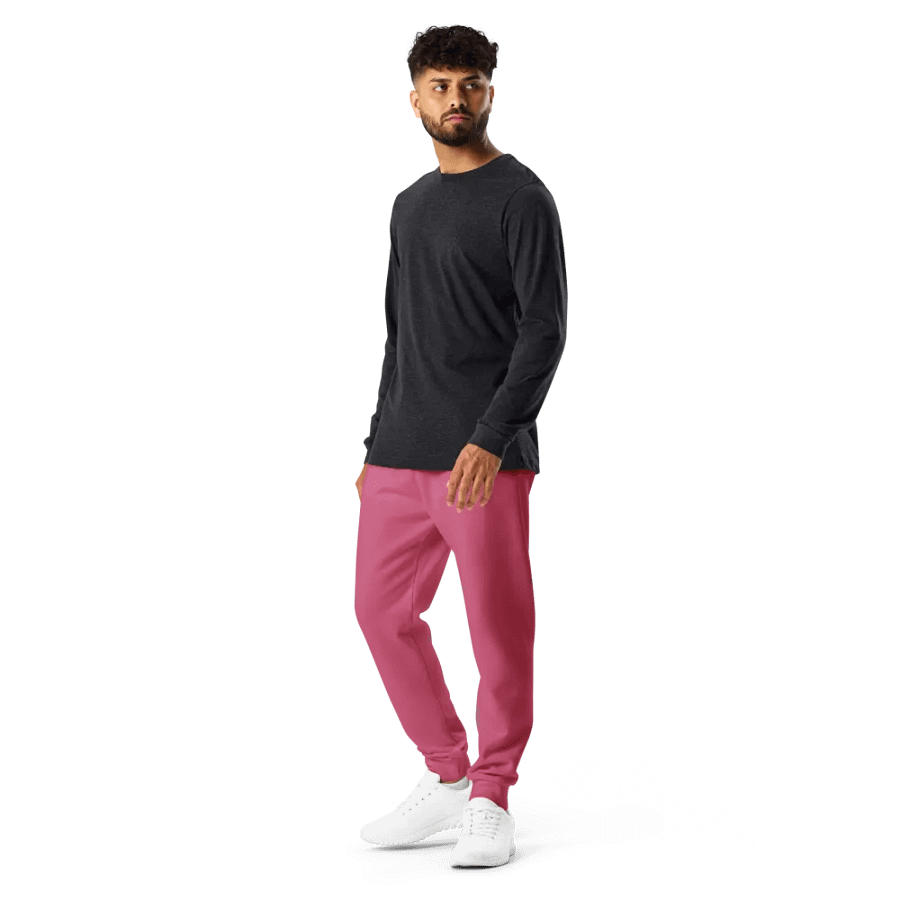 Plain Vibrant Red Soft Summer Recycled Polyester Premium Men's Joggers by Treasure Pie product image (12)