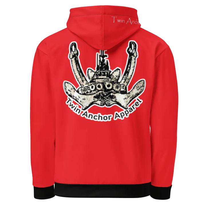 Red Twin Anchor Logo Hoodie product image (1)