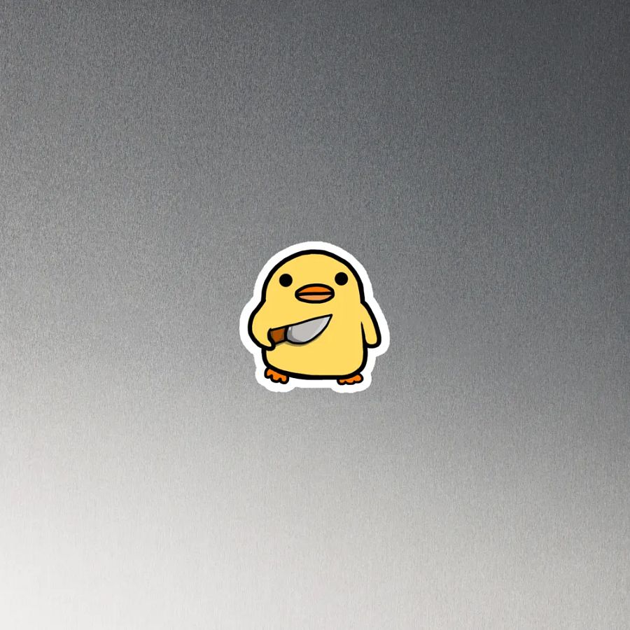 Stabby Duck Die-Cut Magnet product image (2)