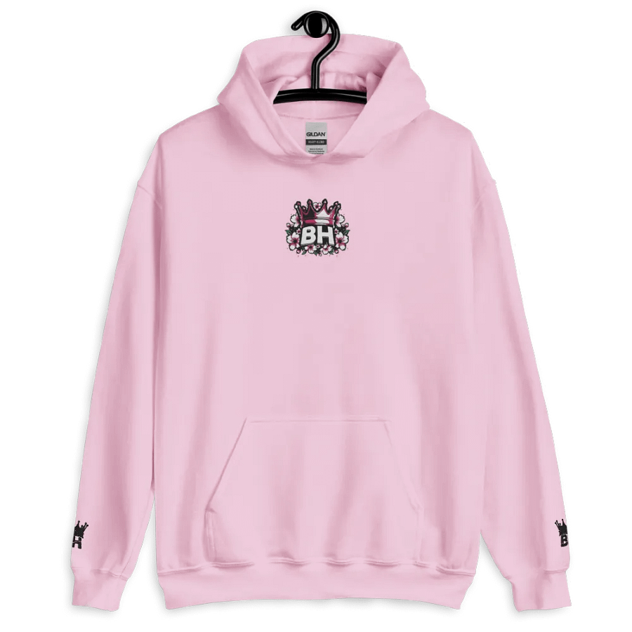 Box Head Embroidered Floral Logo Pink Hoodie product image (7)