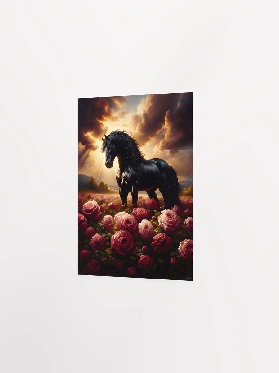 Majestic Horse and Rose Field Poster product image (14)