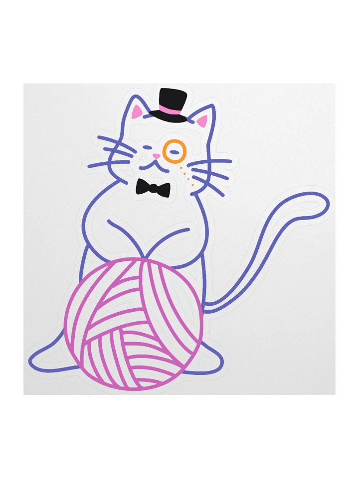 Dapper Cat Monocle Sticker product image (1)