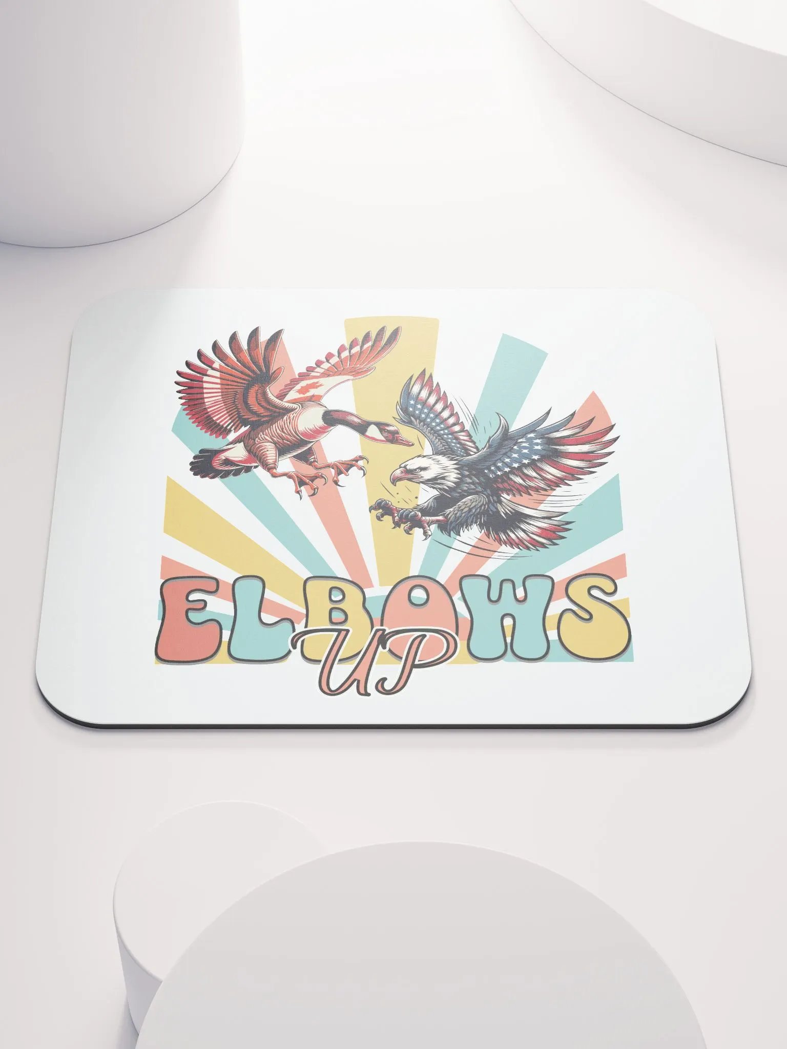 Elbows Up Canadian Goose Vs American Eagle Dynamic Mouse Pad product image (2)