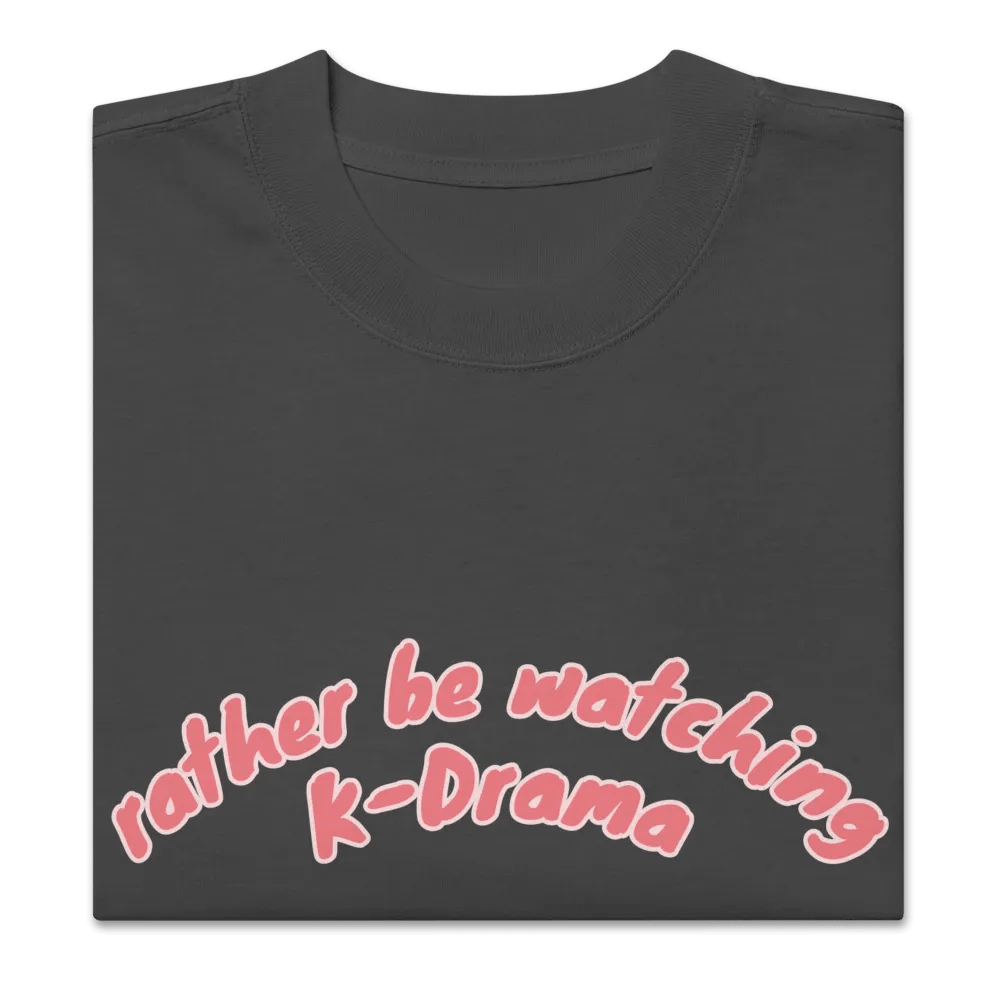 rather be watching kdrama cozy oversized tee product image (3)