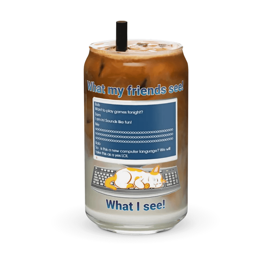 Sleeping Cat Can-Shaped Glass product image (10)